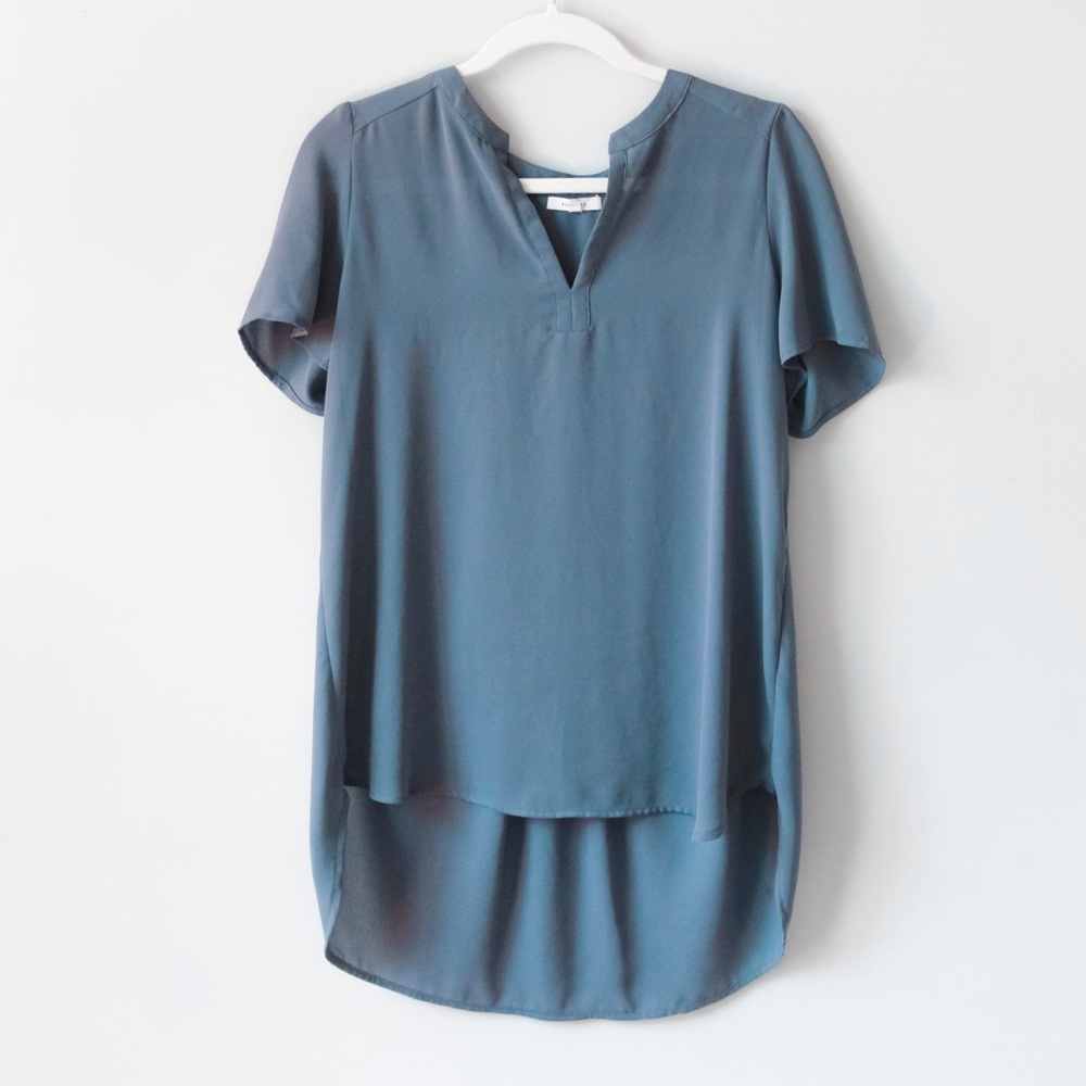 Silky Blue Pleione Blouse